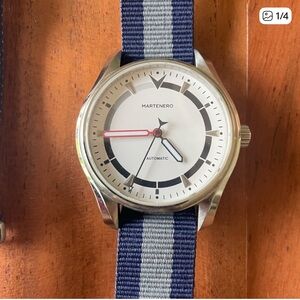 Silver and Blue Men's Watch